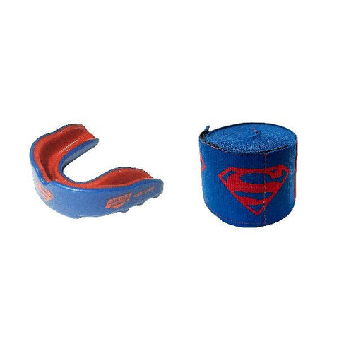 Superman Boxing Hand Wrap & Mouthguard Set - Awesomeism