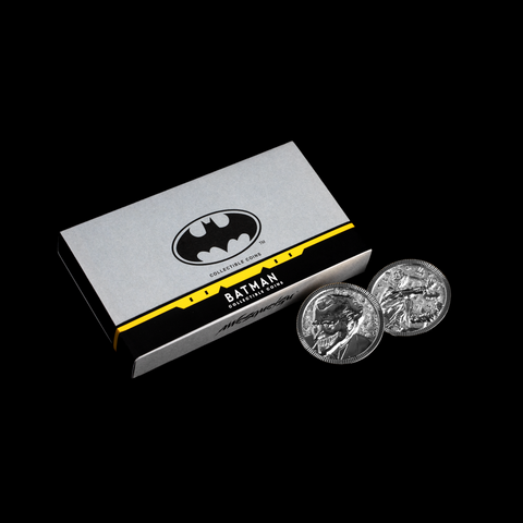 The Joker Collectible Coins Set - Silver + The Joker Acrylic Stand Duo Set - Awesomeism