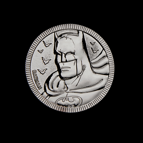 Batman Collectible Coins Set - Silver + The Joker Acrylic Stand Duo Set - Awesomeism