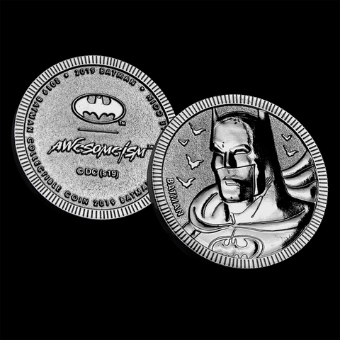 Batman Collectible Coins Set - Silver + The Joker Acrylic Stand Duo Set - Awesomeism